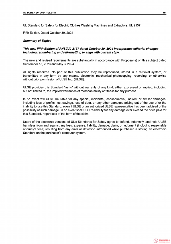 UL 2157 PDF UL 2157 PDF